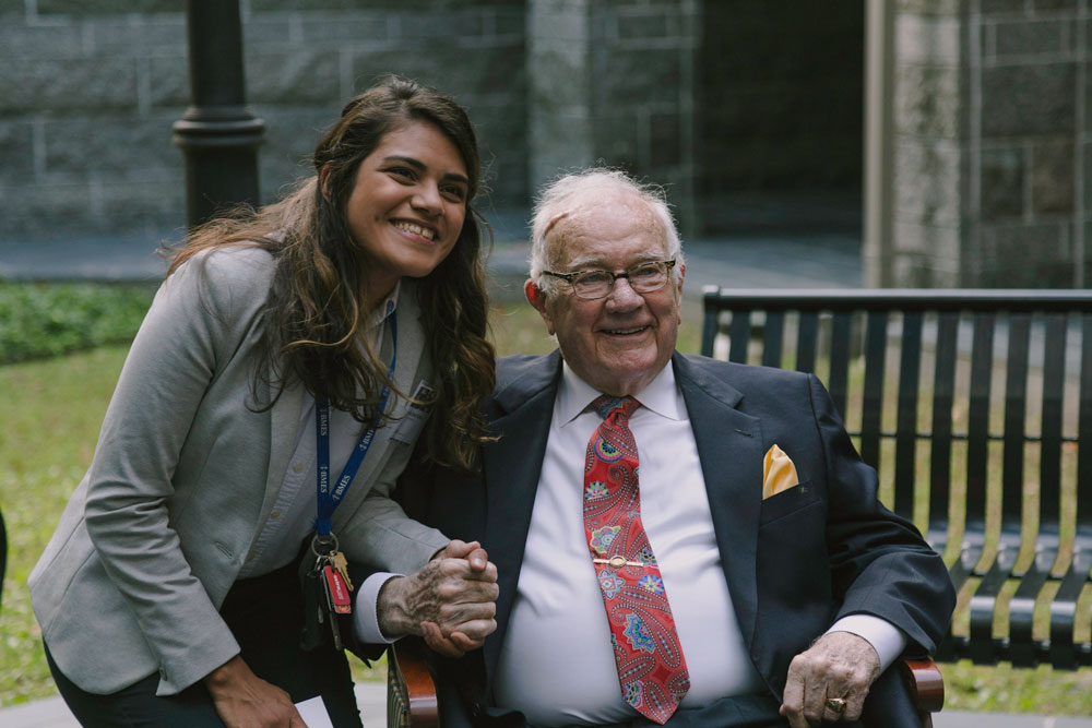 Jacqueline Chavez Orellana, a 2018-19 Wright Scholar, and founding benefactor C. Kenneth Wright