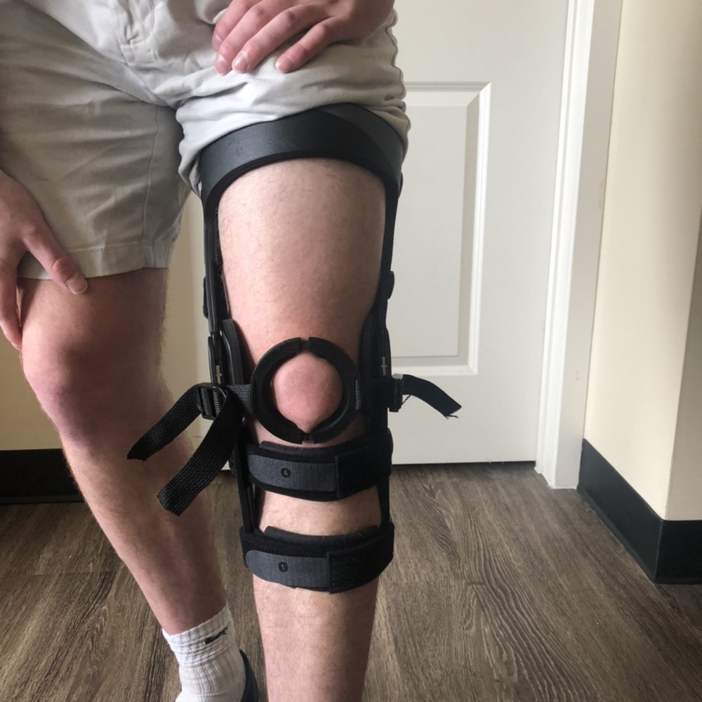 A prototype of the knee brace attachment designed by the team
