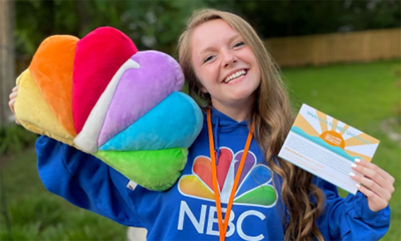 Allie Martin with NBC swag