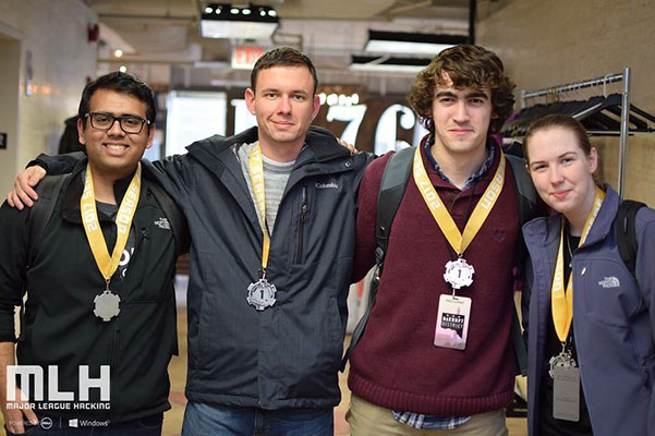 image of four student hackathon winners