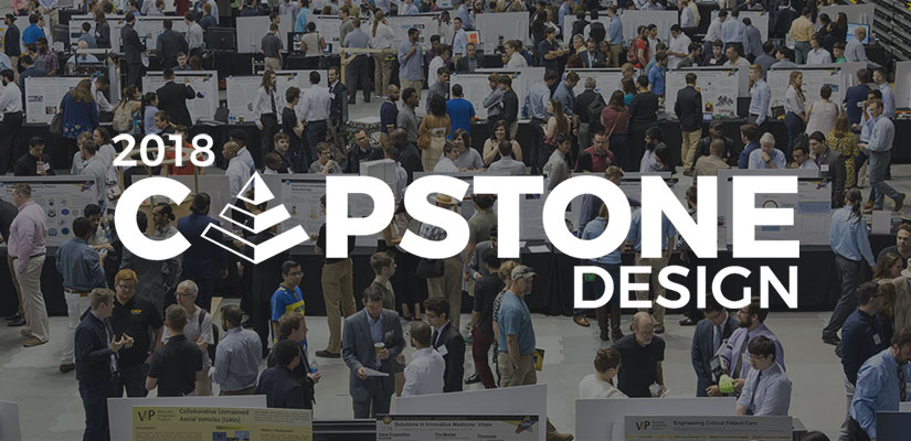 Capstone Logo with Previous expo photo in the background