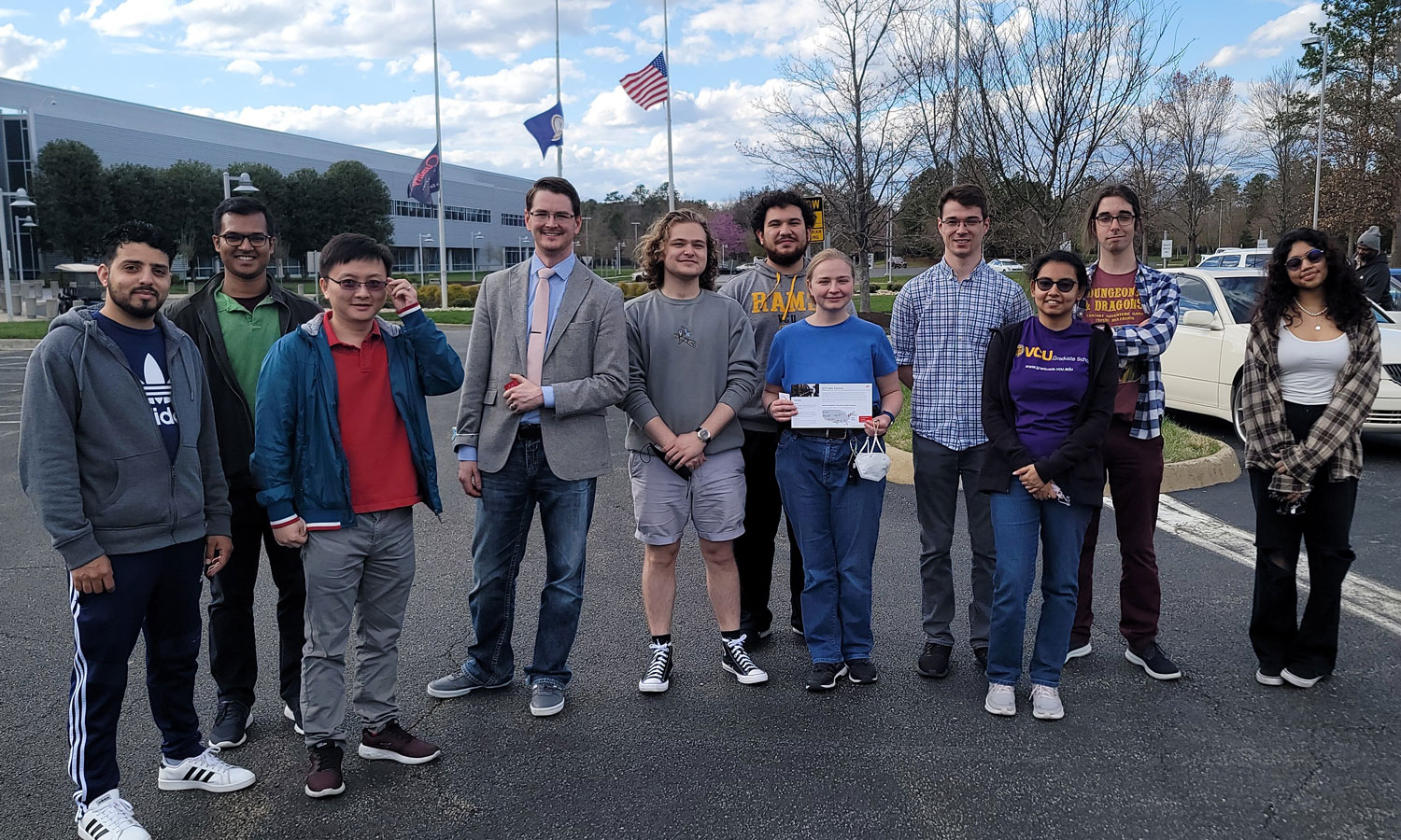 The VCU Engineering group tours a QTS data center in Richmond