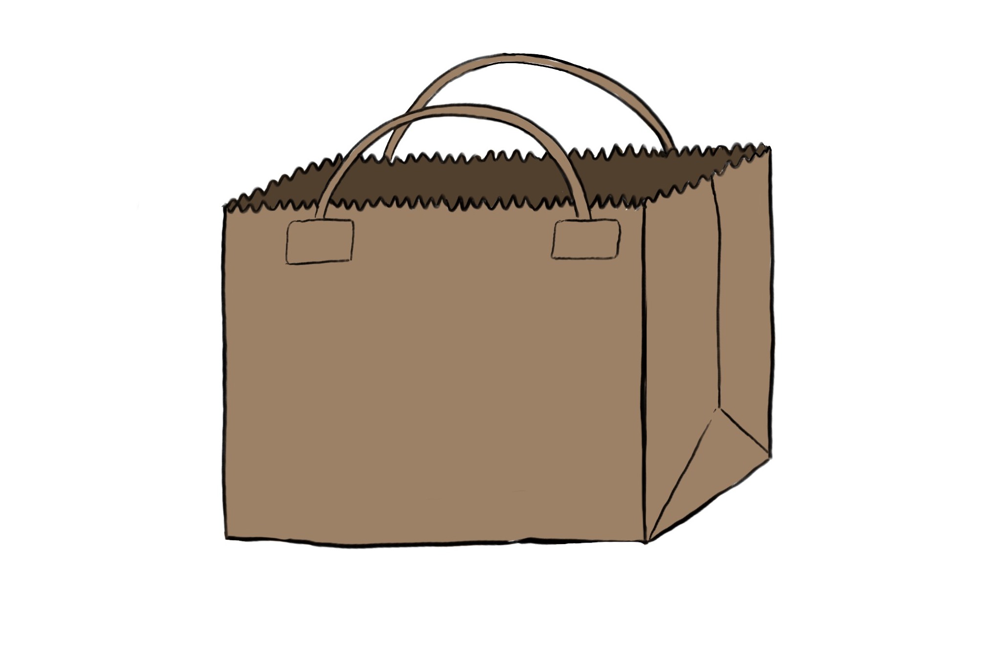 Drawing of Paper Bag
