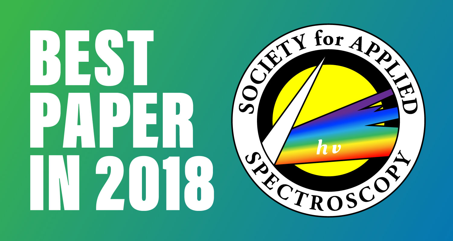 Ammon Williams has been selected to receive the award for best paper published in Applied Spectroscopy in 2018 on the topic of Laser Induced Breakdown Spectroscopy.