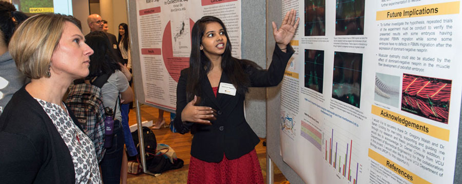 Aishwarya Nugooru is studying how abnormalities and mutations in nesprin proteins might affect neural development.
